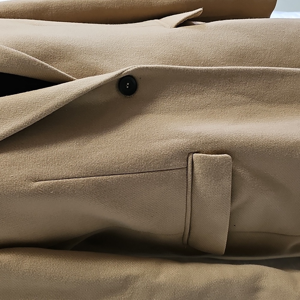 ZARA WOOL COAT MANTECO LIGHT TAN - Picture 4 of 12